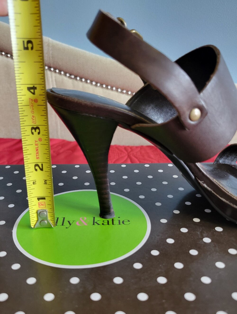 Colin Stuart Brown Leather High Heel Sandals - Size 6 1/2